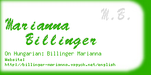 marianna billinger business card